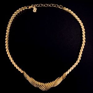 Vintage Authentic Christian Dior Gold Tone Necklace